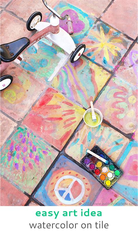 Find out how to upcycle ordinary branches into a fun and easy summer craft project. Easy Art Ideas for Kids: Watercolor on Tile | Kids ...