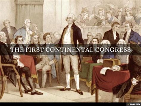 The First Continental Congress Of 1774