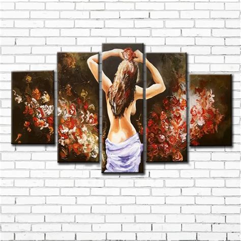 Abstract Handpainted Painting Pcs Sexy Girl Set Oil Painting