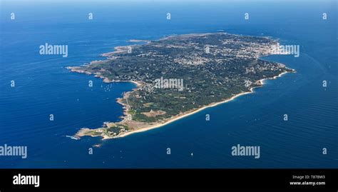 France Vendee Yeu Island Aerial View Stock Photo Alamy