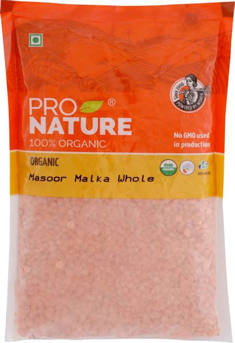 Pro Nature Organic Red Masoor Dal Whole Price In India Buy Pro