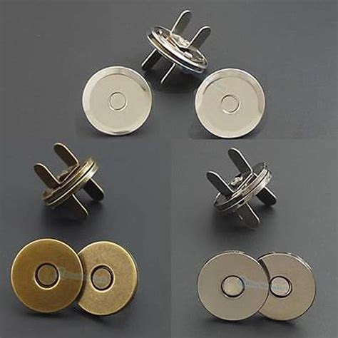 12 25 50 100 Sets 18mm Round Magnetic Purse Clasp Snaps Closures Button