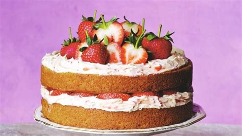 Nadiyas Strawberry Ripple Victoria Sandwich Victoria Sandwich Cake