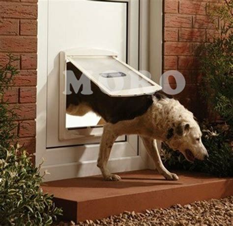 Large 2 Way Lockable Pet S L Dog Cat Safe Security Brushy Flap Door
