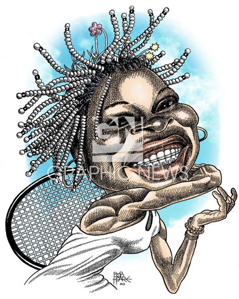 Tennis Serena Williams 1999 Caricature Infographic