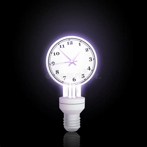 Clock Light Bulb Stock Photo Image Of Environment Energy 60577606