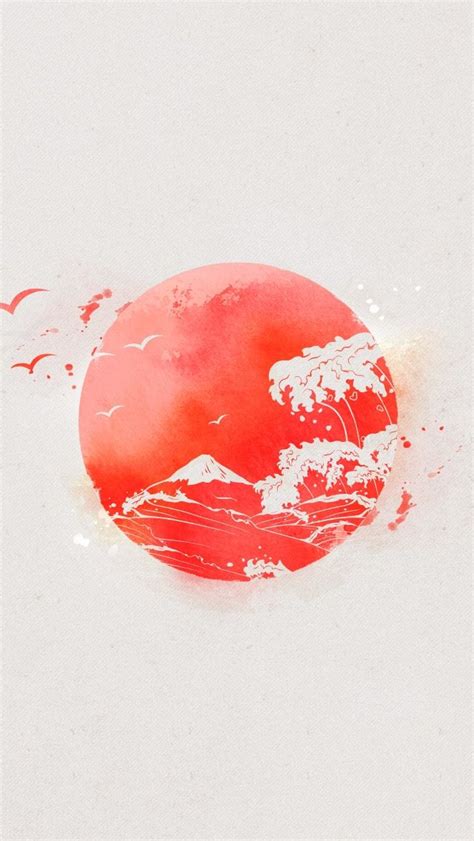 A collection of the top 59 japanese iphone wallpapers and backgrounds available for download for free. Nipon Eastern Sun Japan Waves iPhone 5 Wallpaper ...