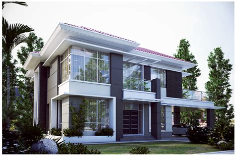 Striking street presence, the envy of all neighbours. Pan Villa Properties - Proposed The Palm Double Storey ...