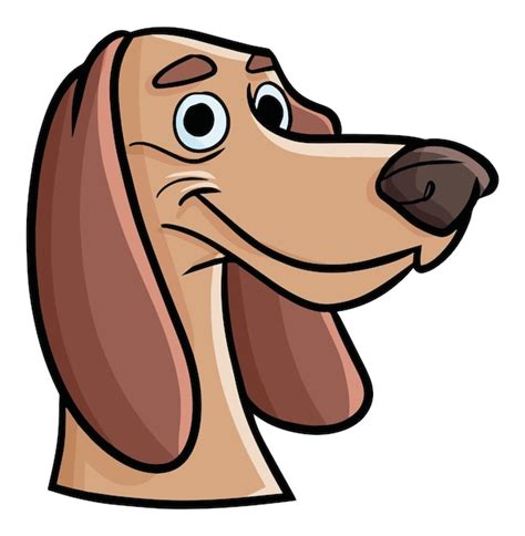 Premium Vector Funny Brown Dog Head Cartoon Illustration
