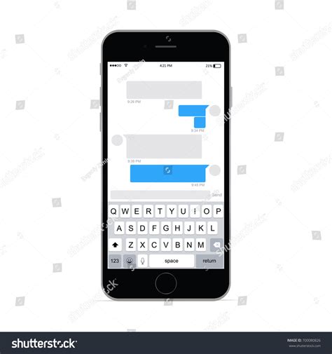3d hands iphone mockups pack for sketch & photoshop. Smartphone Iphone 6 Chat App Imessage Stock Vector ...