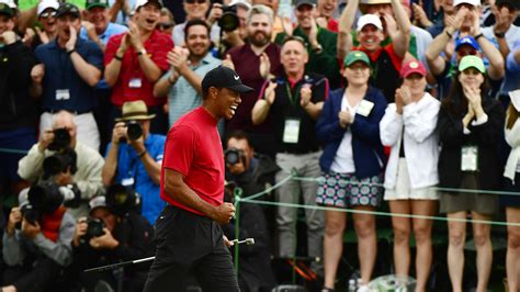 Masters Champion Tiger Woods Celebrates Winning The 2019 Masters
