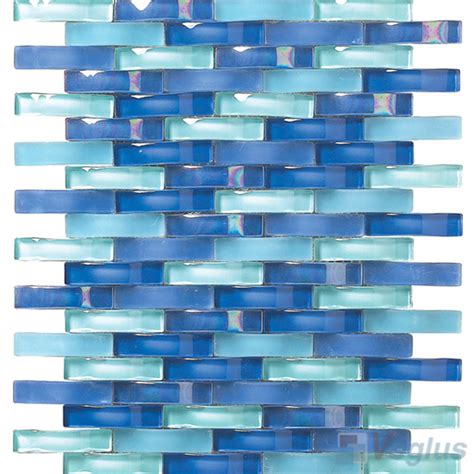 Royal Blue Arch Wavy Glass Mosaic Tiles Vg Uwy94 Voglus Mosaic