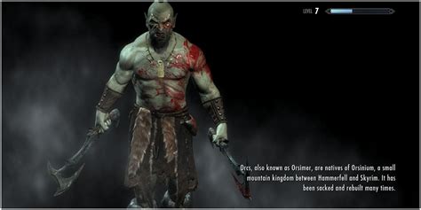 Elder Scrolls Skyrim Orc Race Guide