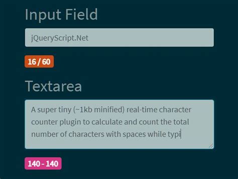Limit Textbox Length And Display Remaining Characters - character ...
