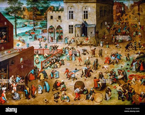Pieter Bruegel The Elder Renaissance Painting Childrens Games 1560