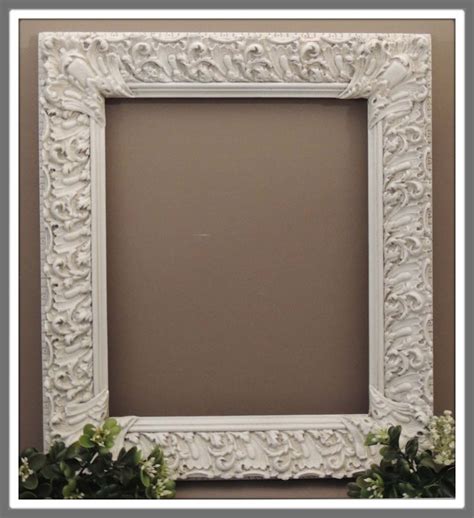 Vintage 10 X 12 White Frame 10x12 Ornate Picture Frame Wall Etsy