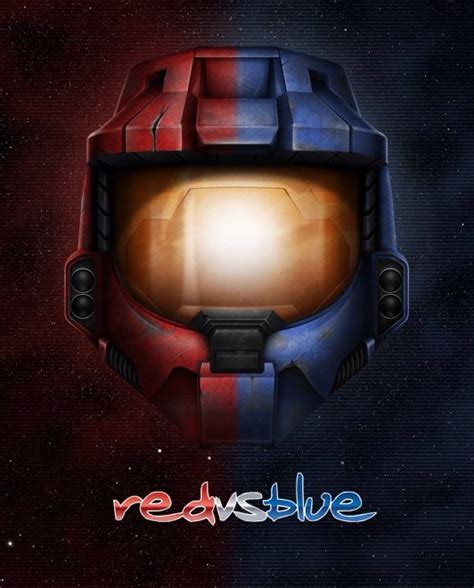 Red Vs Blue Red Vs Blue Characters Blue Cartoon Character Halo Poster