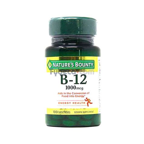 Vitamina B12 Natures Bounty 1000 Mcg Unidad Fybeca