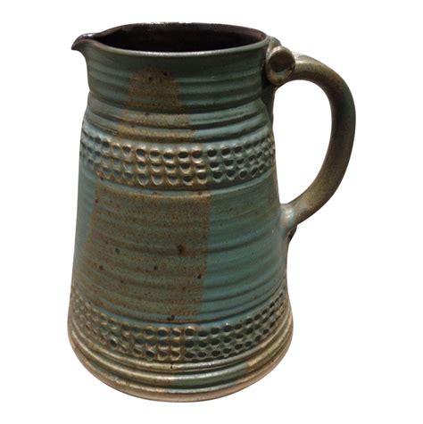 Vintage Studio Pottery Pitcher | Chairish