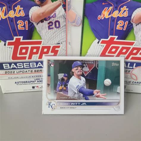 2022 Topps Update Series Bobby Witt Jr Rookie Debut Card Rc Royals Us187 Mint 073 Picclick
