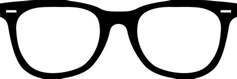 Hipster Glasses In Black Color Public Domain Vectors