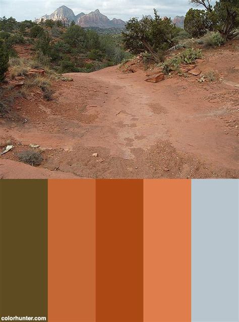 The Red Rocks Of Sedona Color Scheme From Orange