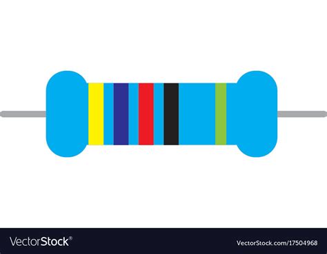Resistor Icon On White Background Resistor Sign Vector Image