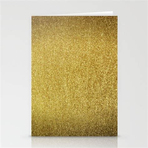 Buy Gold Glitter Stationery Cards By Newburydesigns Worldwide Shipping