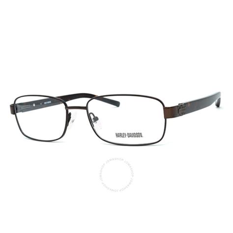Harley Davidson Unisex Brown Square Eyeglass Frames Hd0328q1155