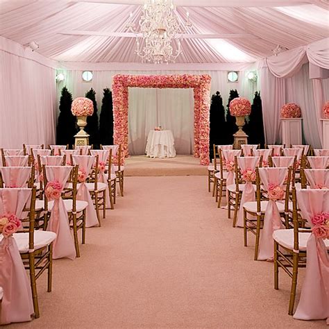 Gold Chiavari Chairs And Light Pink Sashes Beautiful