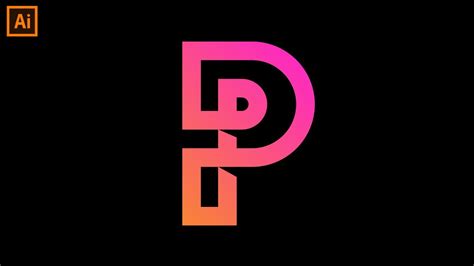 P Letter Logo Design Illustrator Youtube