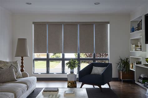 Room Darkening Linen Roller Shades Shown In This Beautifuly Decorated
