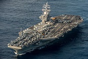 The USS Ronald Reagan CVN-76 with a loaded deck