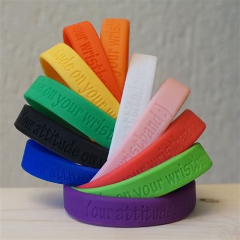 1 Personalized Rubber Wristband Rubber Bracelet With Custom Etsy
