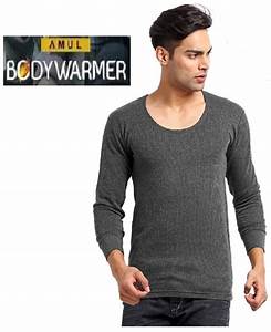 Online Lux Inferno Upper Lower Thermal Round Neck Color Charcoal