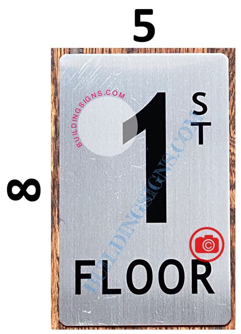 1st Floor Sign Silver Aluminum Signs 8x5 Dob Signs Nyc Your