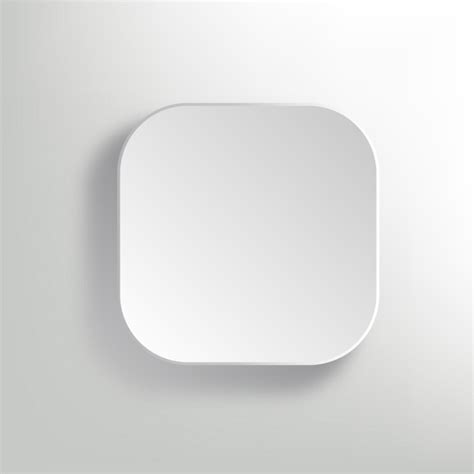 Vector White Blank Button App Icon Template Free Vector In Adobe