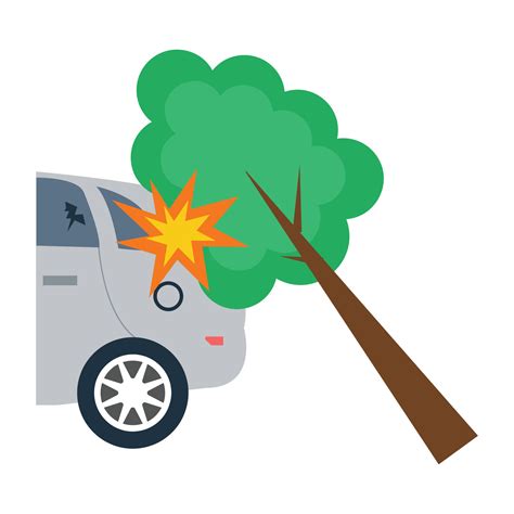 Crash Into Tree 14169754 Vector Art At Vecteezy