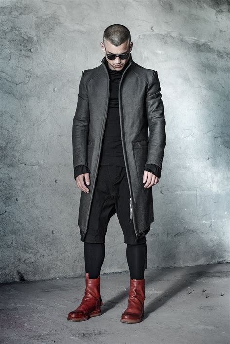 Futuristic Mens Coat Slim Fit Coat Cotton Mens Parka Extravagant
