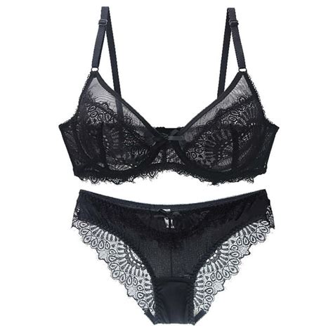 Fengqque Ladies Lingerie Set Sexy Lace Sling Bra And Panties Summer Thin Lingerie Set
