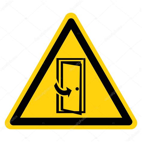 Advertencia Mantenga La Puerta Cerrada Signo De Símbolo Ilustración De
