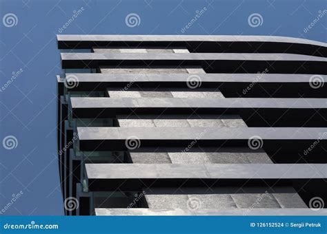 Rectilinear Geometry Of A Modern Residential Building Stock Photo