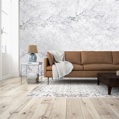 White Marble Wall Mural Brewster Home Fashions Touch Of Modern