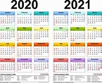 Printable 2020-2021 Calendar | Free Letter Templates