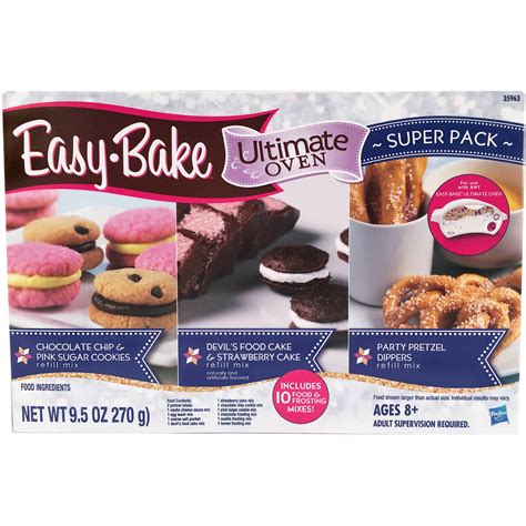 Easy Bake Ultimate Oven Super Refill Pack With Types Of Mixes Total Walmart Com