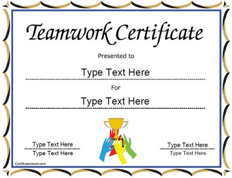 Teamwork Certificate Templates Certificate Letter