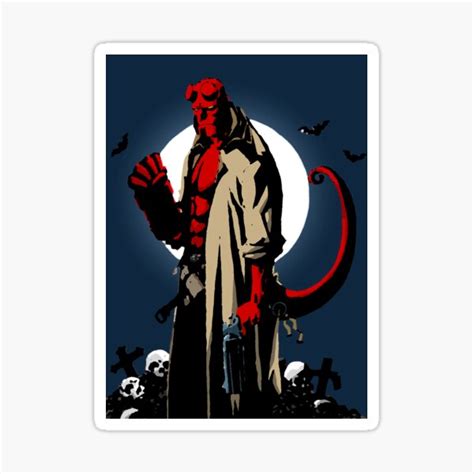 Hellboy Sticker For Sale By Ellipsisworld Redbubble