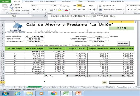 Sistema En Excel Para Administrar Caja De Ahorro Y Pr Stamo Mercado Libre