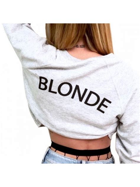 Crop Sweat Femme Blonde Luxe For Life De Paris