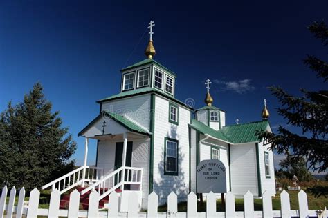Russian Orthodox Church Near Ninilchik Alaska Stock Photo Image Of